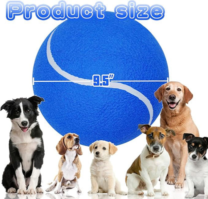 Banfeng Big Tennis Ball for Dogs, Giant Dog Tennis Ball Toy Large Outdoor Sports Gift for Small Medium Large Dog (Blue, 9.5 inch)