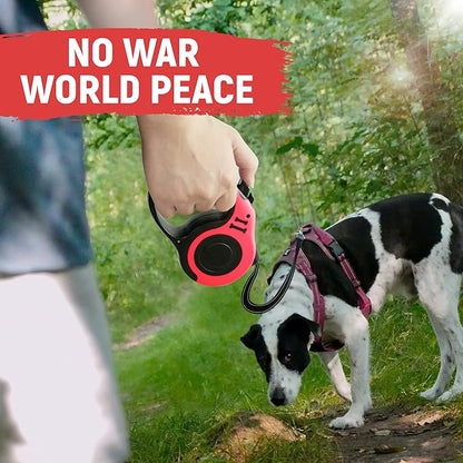 Retractable Dog Leash Automatic Telescopic Tractor Dog Tape, Pet Tape 10/16 FT Durable and Convenient, with Non-Slip Handle, Suitable for Small and Medium-Sized Dogs Red