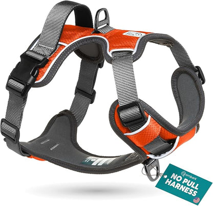 Embark Adventure Small Dog Harness – No-Pull, Reflective Trim, Military-Grade Nylon, Front Clip with Gel-Lined Handle