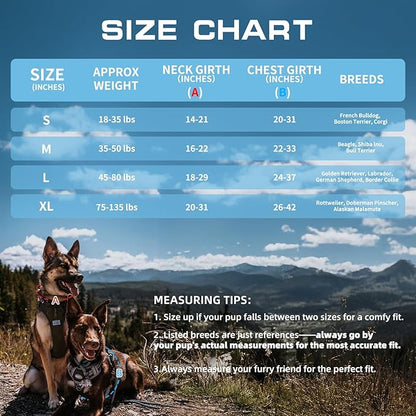 Auroth Tactical Dog Training Harness No Pulling Front Clip Leash Adhesion Reflective K9 Pet Working Vest Easy Control for Small Medium Large Dogs Blue Camo XL
