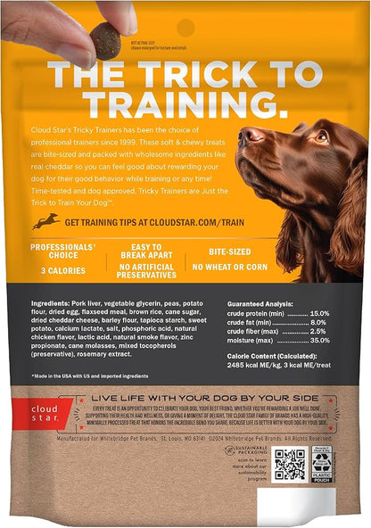 Cloud Star Tricky Trainers Soft & Chewy Dog Treats, Cheddar, 14 oz. Pouch