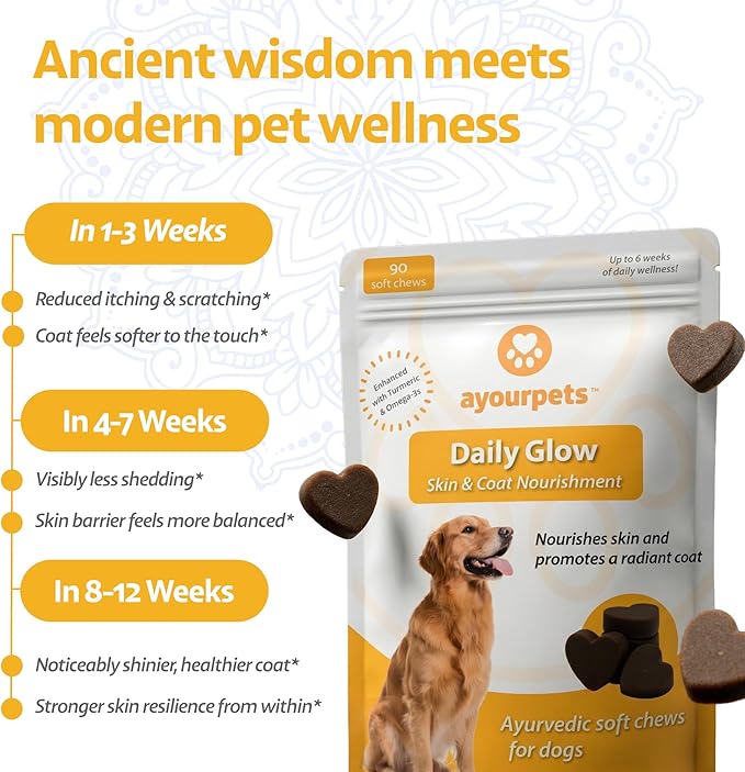 Dog Allergy Chews for Itchy Skin, Hot Spots, Paw Licking & Itchy Ears – Holistic Herbal Omega-3 Anti Itch Support with Turmeric & Shatavari – Fish Flavor – 90 Count