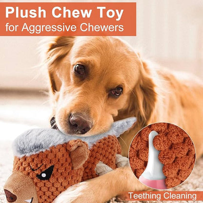 Letsmeet Dog Toys - Squeaky Interactive Plush Dog Toy with Rope, Chew Toy for Large Dogs, Small Dogs & Puppies - Tug of War Dog Toy for Aggressive Chewers, Pet Toys for Dogs