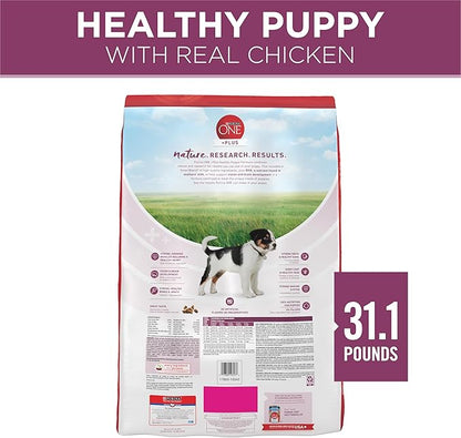 Purina ONE Plus Healthy Puppy Formula High Protein Natural Dry Puppy Food with added vitamins, minerals and nutrients - 31.1 lb. Bag