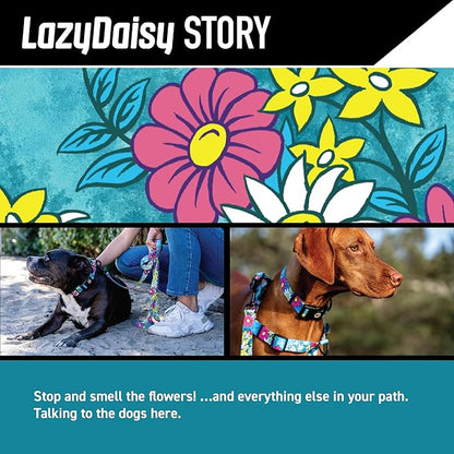 Wolfgang Heavy Duty Adjustable Dog Harness, Pull-Tested for Walking & Training, LazyDaisy Print, X-Large