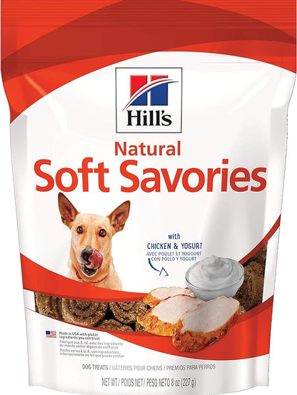 Hill's Natural Soft Savories Dog Treats, Chicken & Yogurt, 8 oz. Bag