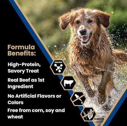 VICTOR Super Premium Dog Treats – Classic Hi-Pro Savory Strips with Real Beef – Supports Immune System, Digestive Health, & Healthy Coat – Tender Beef Snack for Active and Sporting Dogs, 14 oz