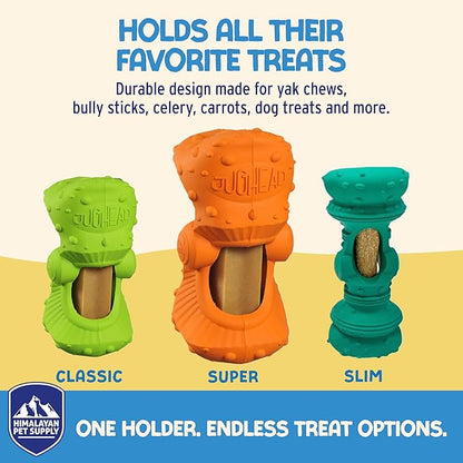 Himalayan Jughead Super Dog Chew Holder - Holds Chews & Treats for Dogs, Slows Down Fast Chewers for Long Lasting Chews - Pair with Jughead Super Insert, and Veggie Treats Like Carrots & Celery