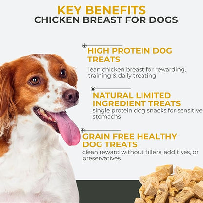 Momentum Carnivore Nutrition Freeze-Dried Chicken Breast Dog Treats & Cat Treats – Single-Ingredient, High-Protein, Grain-Free, Lean & Easily Digestible – Made in USA – 3 oz Bag