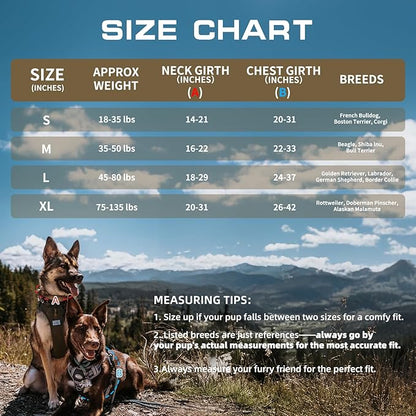 AUROTH Tactical Dog Harness for Small Medium Dogs No Pull Adjustable Pet Harness Reflective K9 Working Training Easy Control Pet Vest Military Service Dog Harnesses Army Yellow S