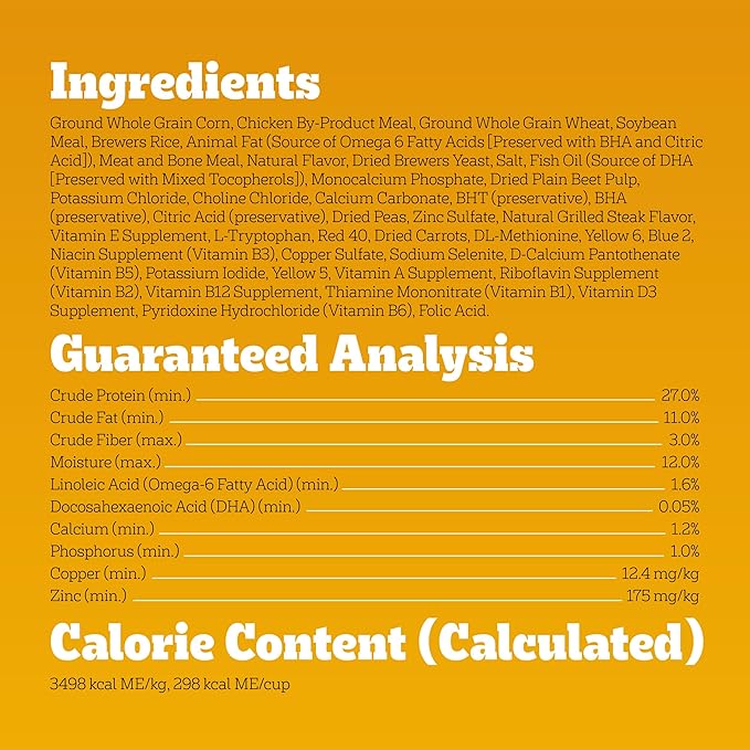 Pedigree Dry Puppy Food, Puppy Dry Food with Grilled Steak and Vegetable Flavor, 3.5 lb. Bag