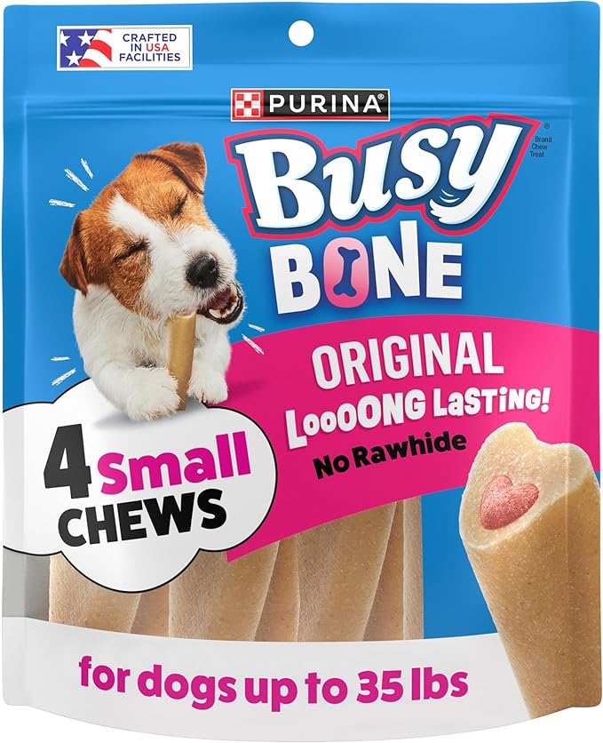 Busy Purina Busy Made in USA Facilities Small Breed Dog Bones; Mini - (8) 4 ct. Pouches