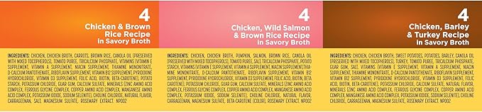 Nature’s Recipe Chicken, Salmon and Turkey Recipes Variety Pack Wet Dog Food, 12-2.75 oz. Cups, 2 Count