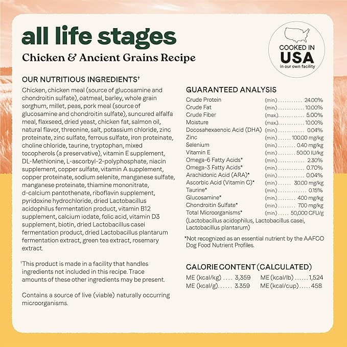 Canidae All Life Stages Real Chicken & Ancient Grains Recipe – High Protein Premium Dry Dog Food for All Ages, Breeds, and Sizes– 40 lbs.