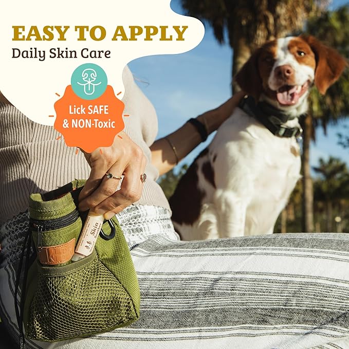 Natural Dog Company Skin Soother Balm for Irritation, Allergy & Itch Relief for Dogs, Hot Spot Treatment, Dog Moisturizer for Dry Skin, Healing Ointment, Coconut Oil & Vitamin E (0.15oz Travel Stick)