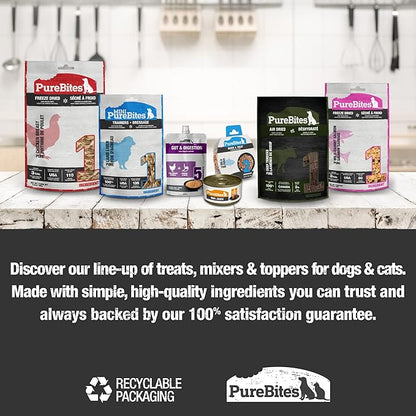PureBites Beef Freeze Dried Dog Treats, 1 Ingredient, Made in USA, 44oz