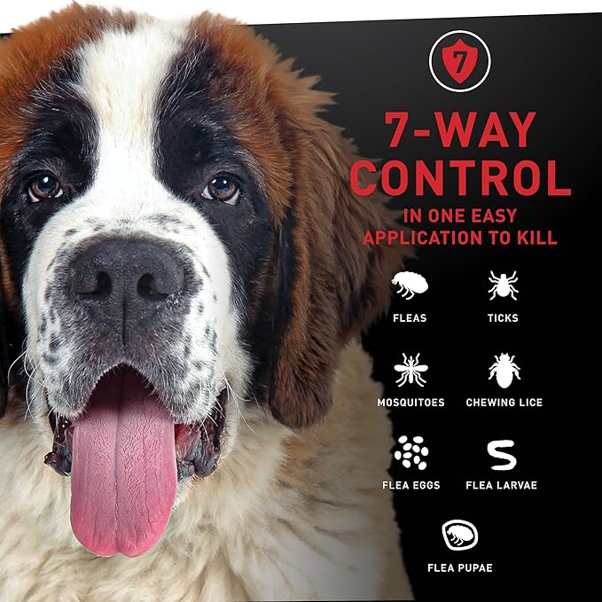 NEXTSTAR Flea And Tick Prevention For Dogs, Repellent, Treatment, and Control, Fast Acting Waterproof Topical Drops for Small, Medium and Large Dog and Puppies, 3 Monthly Doses