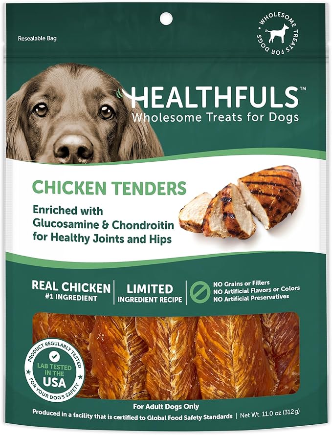 Healthfuls Chicken Tenders Dog Treats with Glucosamine & Chondroitin, 11oz