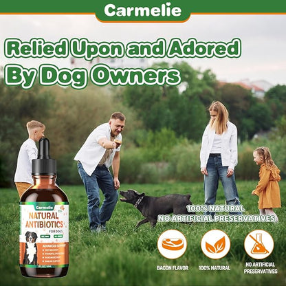 Natural Antibiotics for Dogs - Dog Antibiotics Nutritional Supplements for Skin Issue, Itch Relief, Dog and Cat Herbal Supplement Drops for Pets, Supports Skin Health - 60 ml/2 Fl Oz