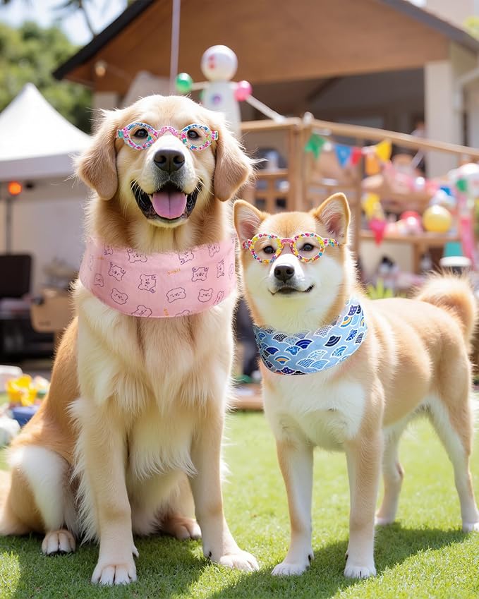 Hosiwei Dog Cooling Collar with Ice Packs - Adjustable Pet Cooling Bandana for Summer, Reusable & Freezable Neck Wrap Scarf for Dogs - Hot Weather Chill Out Accessory
