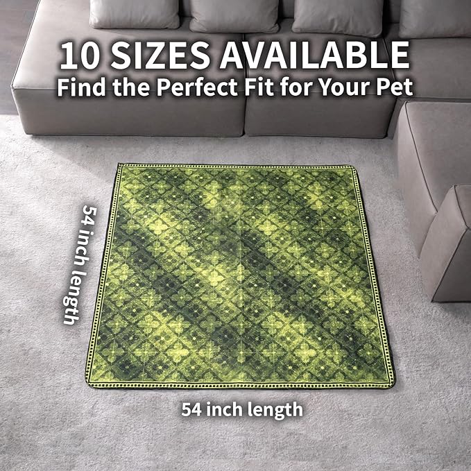 Washable Pee Pads for Dogs, Reusable Puppy Potty Training Pads, Ultra-Absorbent Thick Waterproof Leak-Proof Non-Slip Pads & Mat for Crate, Playpen, Floor, Whelping & Housebreaking , 2 Pack 54"x54"