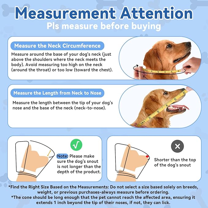 WinWeal Soft Dog Cone Collar for Dogs After Surgery, Transparent Breathable Pet Recovery Collar for Large Medium Dogs, Adjustable Dog Cone Collar, Elizabethan Collar (S, Black)