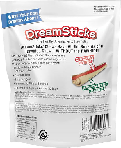 DreamBone DreamSticks, Rawhide Free Dog Chew Sticks Made with Real Chicken and Vegetables, 9 Sticks (Pack of 3)