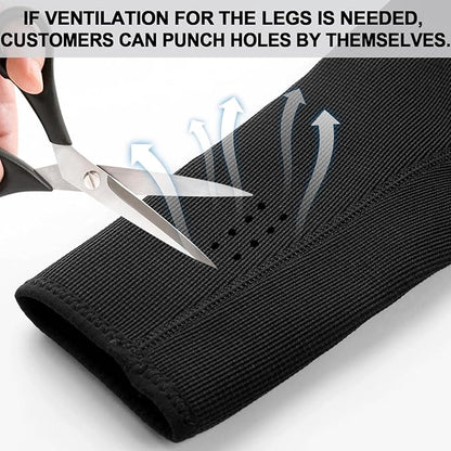 Front Leg Dog Recovery Sleeves - Cone Collar Alternative, Waterproof Abrasion-Resistant Washable 2.5mm Thick, Prevents Licking, Keeps Wounds Dry, 24-Hour Wear (Black, M)