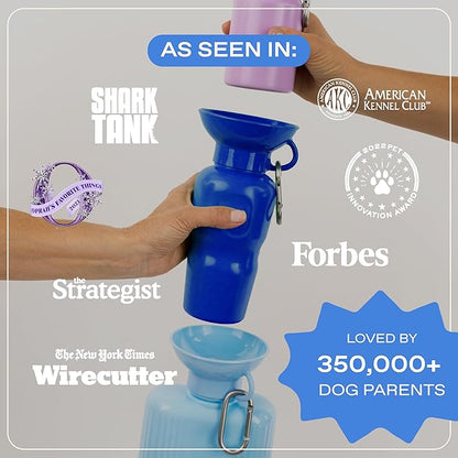 Springer Dog Water Bottle | Portable Travel Water Bottle Dispenser For Dogs - As Seen on Shark Tank | Patented, Leak-Proof Bottles Fill Bowl With Water - Ideal for Walking | BPA-Free 44oz Gray