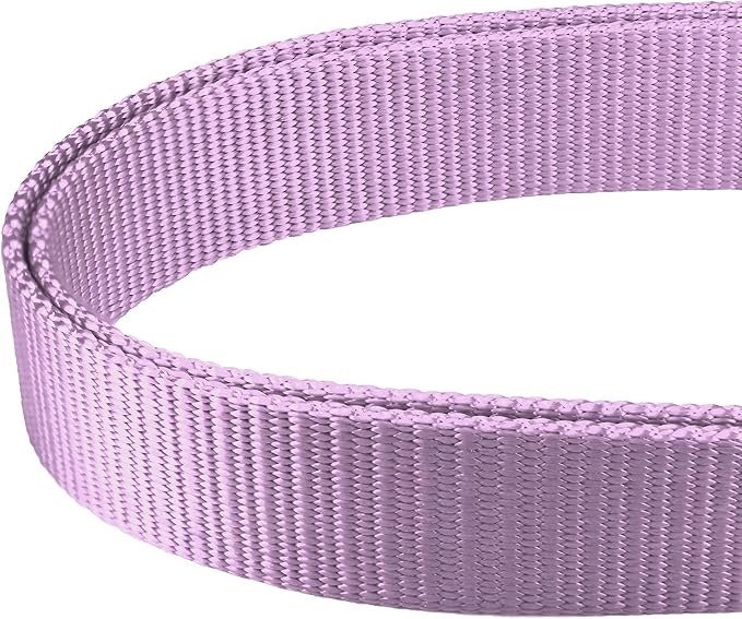 Mikivery Martingale Dog Collar Nylon Adjustable and Safety Training Metal Buckle Dogs Collars for Small Medium and Large Breed(Violet,M)