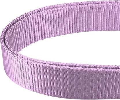 Mikivery Martingale Dog Collar Nylon Adjustable and Safety Training Metal Buckle Dogs Collars for Small Medium and Large Breed(Violet,L)