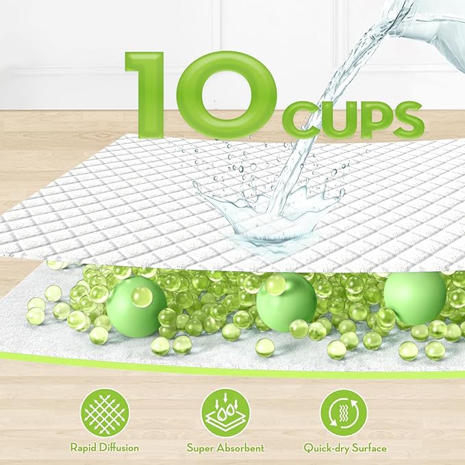CROCI Pee Pads for Dogs 30x36in Daisy Pattern, Puppy Pads with Adhesive Tabs Super Absorbent Up to 10 Cups, Disposable (40 Counts)