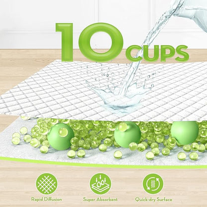 CROCI Pee Pads for Dogs 30x36in Daisy Pattern, Puppy Pads with Adhesive Tabs Super Absorbent Up to 10 Cups, Disposable (40 Counts)