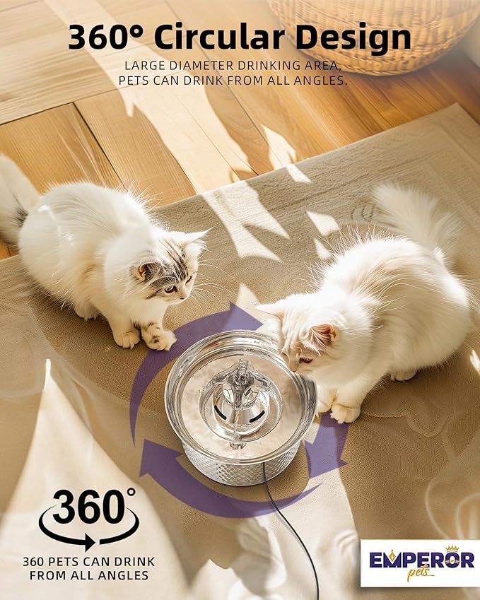 Replacement Pump for Cat Water Fountain | 108oz/3.2L Cat Fountain Stainless Steel Cat Water Fountain for Cats Inside, Pet Water Fountain Dog Water Dispenser -Pump