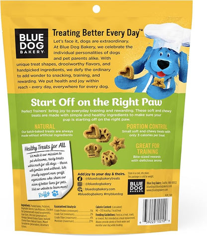 Blue Dog Bakery Natural Dog Treats, Perfect Trainers, Low Calorie Dog Training Treats, Chicken & Cheese Flavor, 6oz, 8 Count