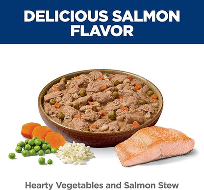 Hill's Science Diet Adult Perfect Weight Wet Dog Food, Hearty Vegetables & Salmon Stew, 12.5 oz. Cans, 12-Pack