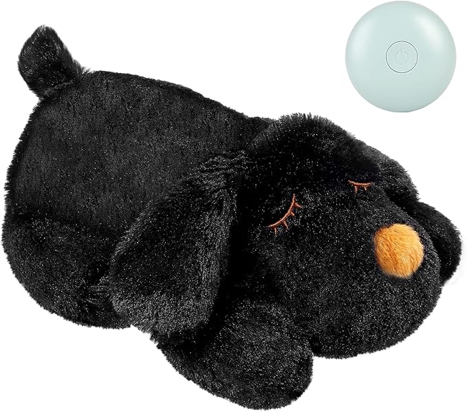 WEOK Puppy Heartbeat Toy for Separation Anxiety Relief, Heartbeat Stuffed Animal Anxiety Calming Behavioral Aid Plush Toy for Dogs Cats Pets