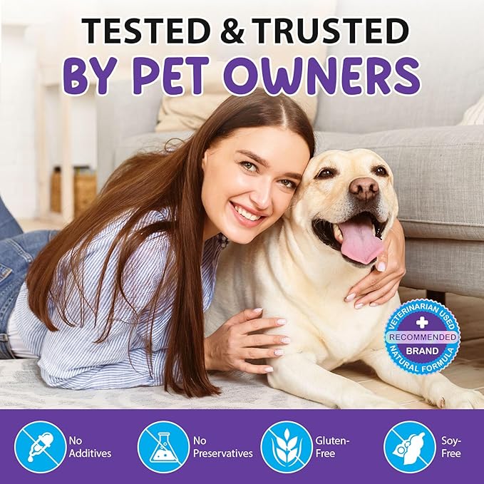 Melatonin for Dogs,Calming Support for Dogs-60ML Natural Sleep Support for Relaxation & Stress Relief and Travel Stress - Alcohol-Free Formula