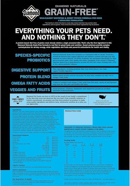 Diamond Naturals Grain Free Real Meat Recipe Premium Dry Dog Food With Real Fish 14Lb