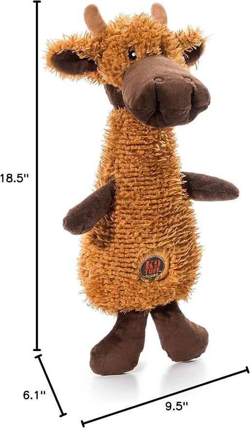 Outward Hound Scruffles Moose Plush Squeaky Dog Toy, Large
