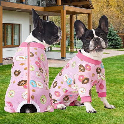 Dog Surgery Recovery Suit, Dog Onesie for Surgery Female Male Dogs, Dogs Pajamas Long Sleeve, Small Dogs Onesie, Abdominal Wound Bandages Surgical Suit, Cat Recovery Suit for Shedding Skin Disease