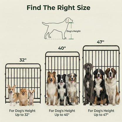 Dog Playpen Outdoor 24 Panels 40'' Rustproof Metal Dog Fence with Gate Small Medium Portable Large Dog Play Pen 54FT 180 Sq.ft for RV Camping, Trips, Play Yard