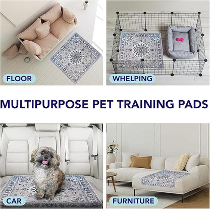 PUPIBOO Washable Pee Pads for Dogs and Cats - Super Absorbent Reusable Puppy Training Pads - 100% Waterproof, Leak-Proof & Non-Slip Whelping Pads for Pet Housebreaking