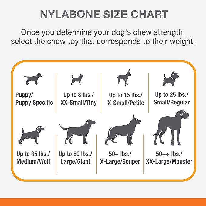 Nylabone Flavor Frenzy Dental Bone Power Chew Toy, Dog Toys for Aggressive Chewers, Philly Cheesesteak, X-Large - 50+ lbs, 1 Count