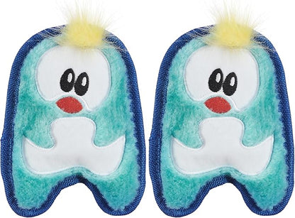 Outward Hound Durablez Minis – Squeaky Plush Dog Toy,No Stuffing for Less Mess,Interactive & Tough,Jumbo Squeaker,Puppies & Small Dogs,Penguin,6.3",(Pack of 2)