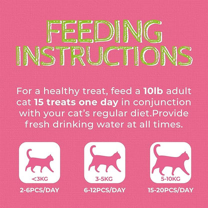Just Try 36 OZ Urinary Tract Cat Treats for Indoor Cats Health Supplement Cranberry & D-Mannose for Kidney Bladder UT Support Salmon Flavor Crunchy Chews