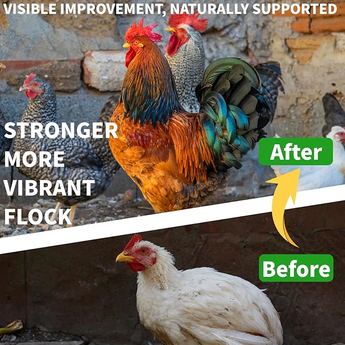 Ivermect Chicken De-Wormer Liquid, Poultry Care for All Ages and Sizes, Natural Formula for Types of Worms, 50mL
