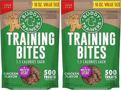 Buddy Biscuits Trainers Pouch of Training Bites Soft & Chewy Dog Treats Made with Chicken Flavor10 oz. (Pack of 2)