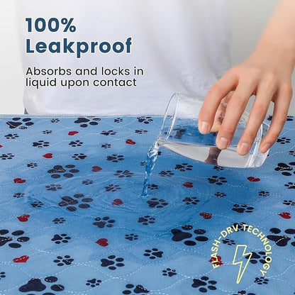 Washable Pee Pads for Dogs,2 Pack Extra Large 36"x72" Super Absorbent Reusable Puppy Pads,Non-Slip 100% Waterproof Dog Pee Pad,Pet Training Pads for Couch, Crate,Potty Training,Floor