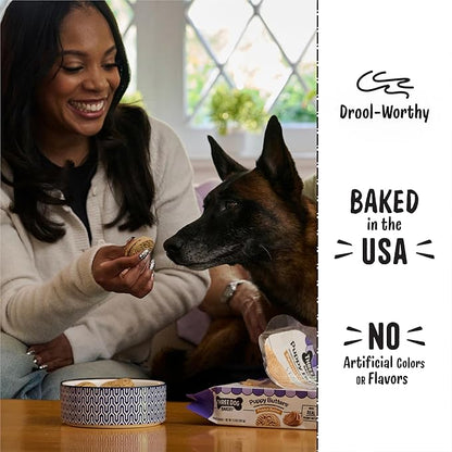 Three Dog Bakery Peanut Butter Lovers Dog Treats, Crunchy Sandwich Cookies for Dogs with Creamy Peanut Butter Filling, 28.8 oz